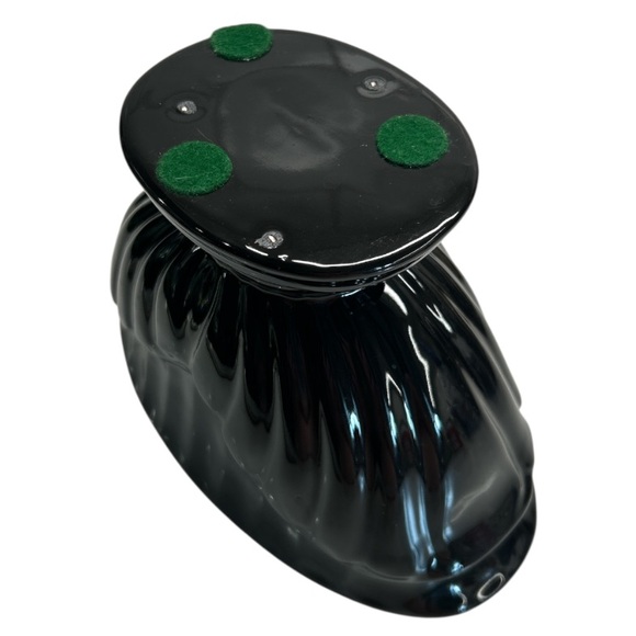 Vintage Black Ceramic Urn Art Deco Style Planter Bowl - Picture 4 of 10